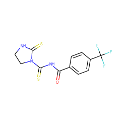 O=C(NC(=S)N1CCNC1=S)c1ccc(C(F)(F)F)cc1 ZINC000034280144