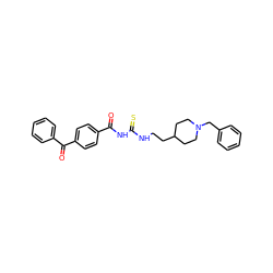 O=C(NC(=S)NCCC1CCN(Cc2ccccc2)CC1)c1ccc(C(=O)c2ccccc2)cc1 ZINC000000605675