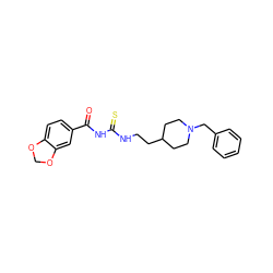 O=C(NC(=S)NCCC1CCN(Cc2ccccc2)CC1)c1ccc2c(c1)OCO2 ZINC000000598308