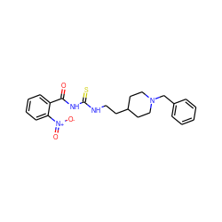 O=C(NC(=S)NCCC1CCN(Cc2ccccc2)CC1)c1ccccc1[N+](=O)[O-] ZINC000013734728