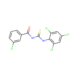 O=C(NC(=S)Nc1c(Cl)cc(Cl)cc1Cl)c1cccc(Cl)c1 ZINC000090742019