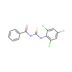 O=C(NC(=S)Nc1c(Cl)cc(Cl)cc1Cl)c1ccccc1 ZINC000006514553