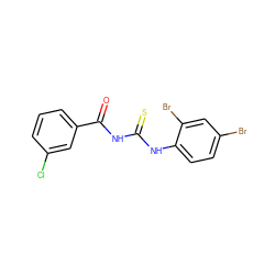 O=C(NC(=S)Nc1ccc(Br)cc1Br)c1cccc(Cl)c1 ZINC000653834971