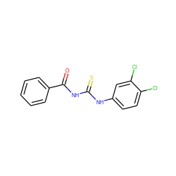 O=C(NC(=S)Nc1ccc(Cl)c(Cl)c1)c1ccccc1 ZINC000000065329