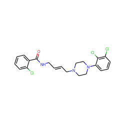 O=C(NC/C=C/CN1CCN(c2cccc(Cl)c2Cl)CC1)c1ccccc1Cl ZINC000013608780