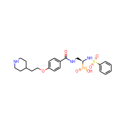 O=C(NC[C@@H](NS(=O)(=O)c1ccccc1)[P@@H](=O)O)c1ccc(OCCC2CCNCC2)cc1 ZINC000073313439