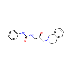 O=C(NC[C@@H](O)CN1CCc2ccccc2C1)Nc1ccccc1 ZINC000031663647