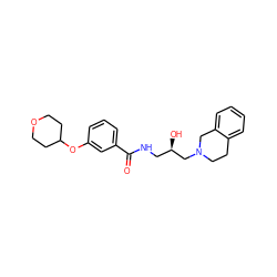 O=C(NC[C@@H](O)CN1CCc2ccccc2C1)c1cccc(OC2CCOCC2)c1 ZINC000217060198