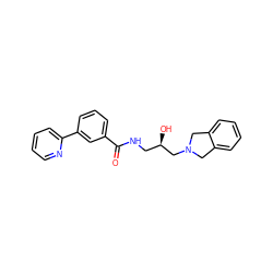 O=C(NC[C@@H](O)CN1Cc2ccccc2C1)c1cccc(-c2ccccn2)c1 ZINC000217098585