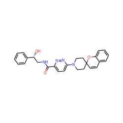 O=C(NC[C@@H](O)c1ccccc1)c1ccc(N2CCC3(C=Cc4ccccc4O3)CC2)nn1 ZINC000045389119