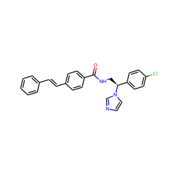 O=C(NC[C@@H](c1ccc(Cl)cc1)n1ccnc1)c1ccc(/C=C/c2ccccc2)cc1 ZINC001772610388