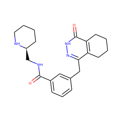 O=C(NC[C@@H]1CCCCN1)c1cccc(Cc2n[nH]c(=O)c3c2CCCC3)c1 ZINC000167434225