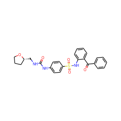 O=C(NC[C@@H]1CCCO1)Nc1ccc(S(=O)(=O)Nc2ccccc2C(=O)c2ccccc2)cc1 ZINC000045497790