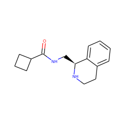 O=C(NC[C@@H]1NCCc2ccccc21)C1CCC1 ZINC000261573283