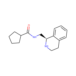 O=C(NC[C@@H]1NCCc2ccccc21)C1CCCC1 ZINC000261600738