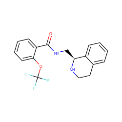 O=C(NC[C@@H]1NCCc2ccccc21)c1ccccc1OC(F)(F)F ZINC000423674839