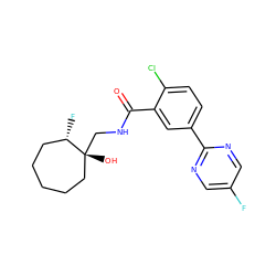 O=C(NC[C@]1(O)CCCCC[C@@H]1F)c1cc(-c2ncc(F)cn2)ccc1Cl ZINC000049112615