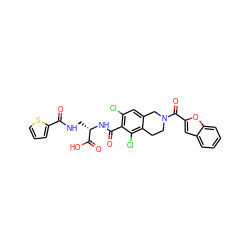 O=C(NC[C@H](NC(=O)c1c(Cl)cc2c(c1Cl)CCN(C(=O)c1cc3ccccc3o1)C2)C(=O)O)c1cccs1 ZINC000058582125