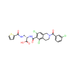 O=C(NC[C@H](NC(=O)c1c(Cl)cc2c(c1Cl)CCN(C(=O)c1cccc(Cl)c1)C2)C(=O)O)c1cccs1 ZINC000058582073