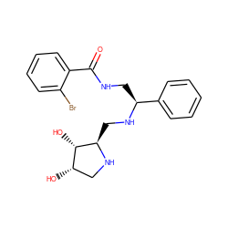 O=C(NC[C@H](NC[C@H]1NC[C@H](O)[C@@H]1O)c1ccccc1)c1ccccc1Br ZINC000035240833