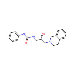 O=C(NC[C@H](O)CN1CCc2ccccc2C1)Nc1ccccc1 ZINC000031663645