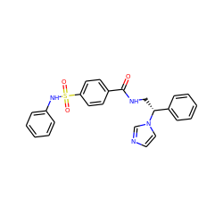 O=C(NC[C@H](c1ccccc1)n1ccnc1)c1ccc(S(=O)(=O)Nc2ccccc2)cc1 ZINC000299833457