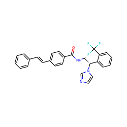 O=C(NC[C@H](c1ccccc1C(F)(F)F)n1ccnc1)c1ccc(/C=C/c2ccccc2)cc1 ZINC001772571911