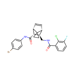 O=C(NC[C@H]1[C@H](C(=O)Nc2ccc(Br)cc2)[C@@H]2C=C[C@H]1C21CC1)c1cccc(F)c1Cl ZINC000168383502