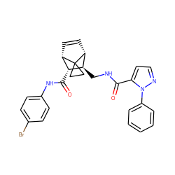 O=C(NC[C@H]1[C@H](C(=O)Nc2ccc(Br)cc2)[C@@H]2C=C[C@H]1C21CC1)c1ccnn1-c1ccccc1 ZINC000168347987