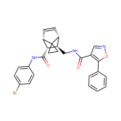 O=C(NC[C@H]1[C@H](C(=O)Nc2ccc(Br)cc2)[C@@H]2C=C[C@H]1C21CC1)c1cnoc1-c1ccccc1 ZINC000168368969