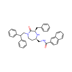 O=C(NC[C@H]1CCN(CC(c2ccccc2)c2ccccc2)C(=O)[C@@H](Cc2ccccc2)N1)c1ccc2ccccc2c1 ZINC000207795423