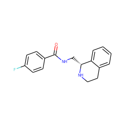 O=C(NC[C@H]1NCCc2ccccc21)c1ccc(F)cc1 ZINC000060057241