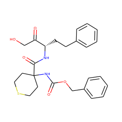 O=C(NC1(C(=O)N[C@@H](CCc2ccccc2)C(=O)CO)CCSCC1)OCc1ccccc1 ZINC000103270965