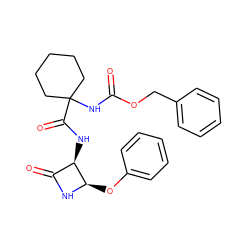 O=C(NC1(C(=O)N[C@@H]2C(=O)N[C@@H]2Oc2ccccc2)CCCCC1)OCc1ccccc1 ZINC000013490374