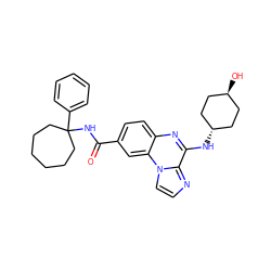 O=C(NC1(c2ccccc2)CCCCCC1)c1ccc2nc(N[C@H]3CC[C@H](O)CC3)c3nccn3c2c1 ZINC000299845311