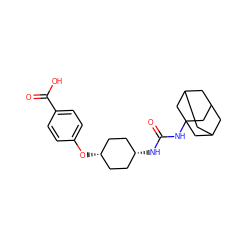 O=C(NC12CC3CC(CC(C3)C1)C2)N[C@H]1CC[C@@H](Oc2ccc(C(=O)O)cc2)CC1 ZINC000101140162