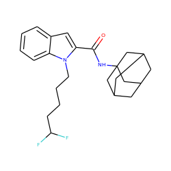 O=C(NC12CC3CC(CC(C3)C1)C2)c1cc2ccccc2n1CCCCC(F)F ZINC001772575479