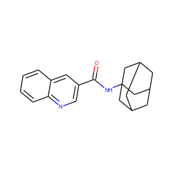 O=C(NC12CC3CC(CC(C3)C1)C2)c1cnc2ccccc2c1 ZINC000028967384