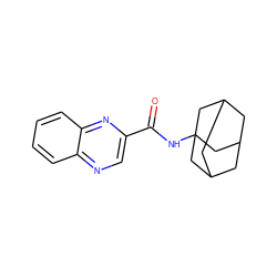 O=C(NC12CC3CC(CC(C3)C1)C2)c1cnc2ccccc2n1 ZINC000003966256