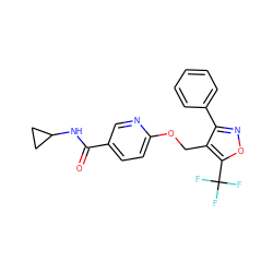 O=C(NC1CC1)c1ccc(OCc2c(-c3ccccc3)noc2C(F)(F)F)nc1 ZINC000144267703