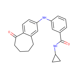 O=C(NC1CC1)c1cccc(Nc2ccc3c(c2)CCCCC3=O)c1 ZINC000095575141