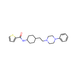 O=C(NC1CCC(CCN2CCN(c3ccccc3)CC2)CC1)c1cccs1 ZINC000013778680