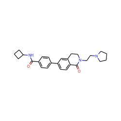 O=C(NC1CCC1)c1ccc(-c2ccc3c(c2)CCN(CCN2CCCC2)C3=O)cc1 ZINC000059114793