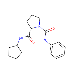 O=C(NC1CCCC1)[C@@H]1CCCN1C(=O)Nc1ccccc1 ZINC000001379706