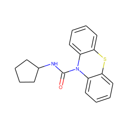 O=C(NC1CCCC1)N1c2ccccc2Sc2ccccc21 ZINC000000088021