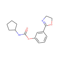 O=C(NC1CCCC1)Oc1cccc(C2=NCCO2)c1 ZINC000045314732