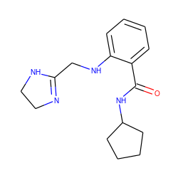 O=C(NC1CCCC1)c1ccccc1NCC1=NCCN1 ZINC000026722861