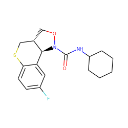 O=C(NC1CCCCC1)N1OC[C@H]2CSc3ccc(F)cc3[C@@H]21 ZINC000058582260