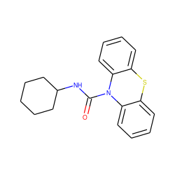 O=C(NC1CCCCC1)N1c2ccccc2Sc2ccccc21 ZINC000000091236