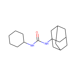 O=C(NC1CCCCC1)NC12CC3CC(CC(C3)C1)C2 ZINC000003895072